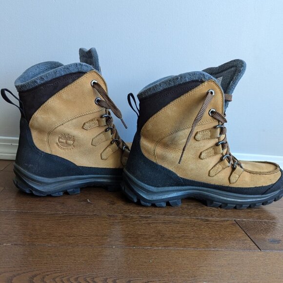 Timberland Chillberg Men's Winter Boots Size 9.5 Waterproof Tall Tan Yellow - Picture 3 of 11
